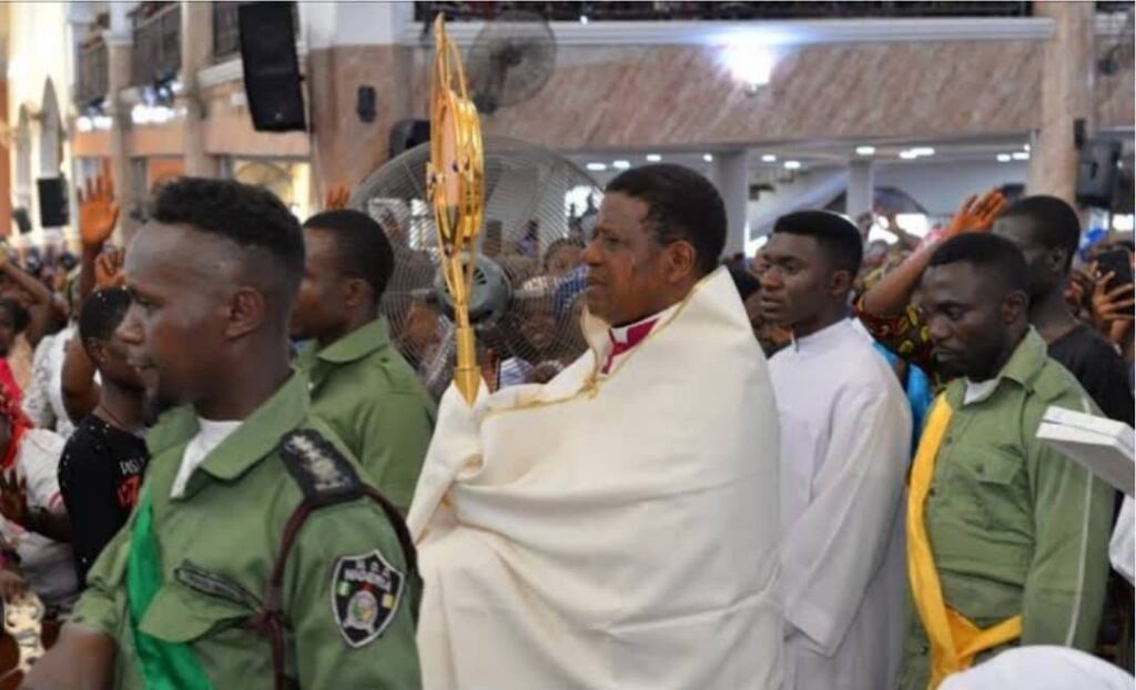 Bishop Godfrey Onah of Nsukka at the 2025 Christ the King Celebration.